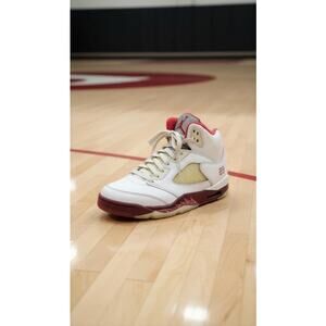 Jordan Air Jordan 5 Retro GS Girls High Top White Size 2.5Y